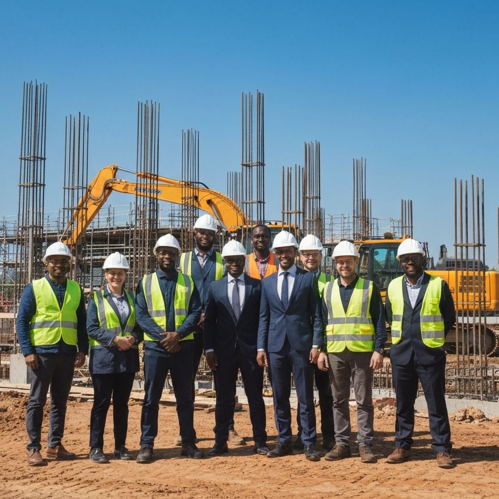 Professional construction and engineering team